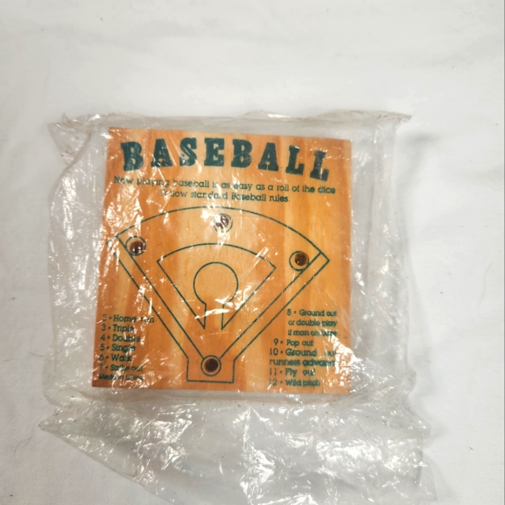 NEW Wooden Brain Testers: Baseball, Classic Pegs and Dice Game